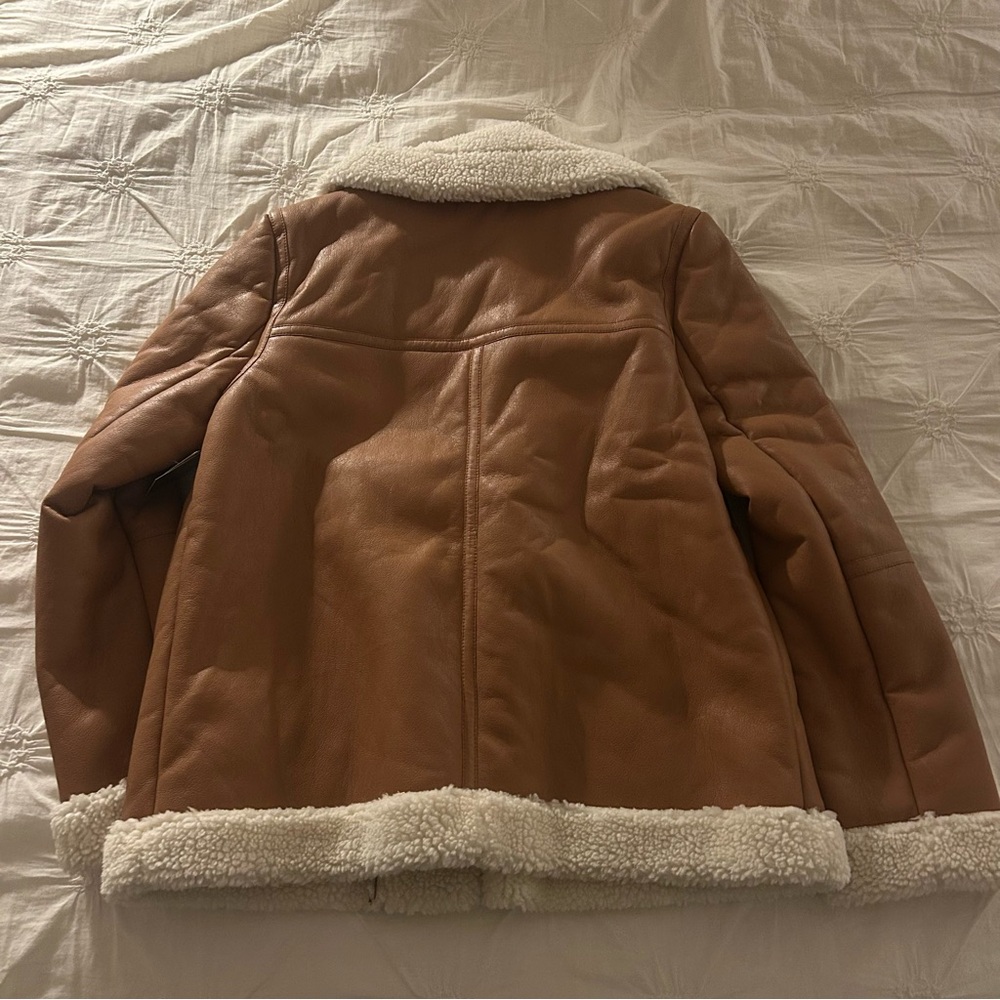 NWT Saks Fifth Avenue Faux Shearling Jacket - Picture 3 of 5